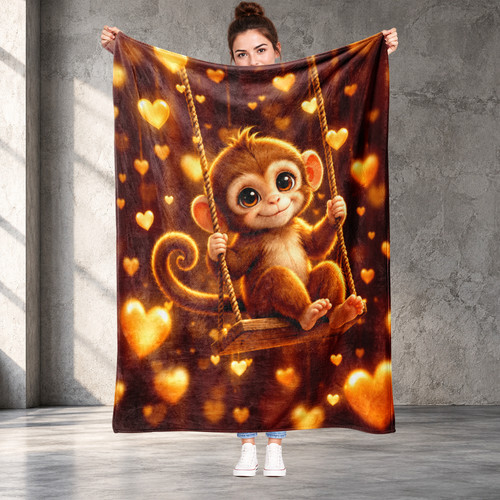 Monkey swing with hearts - with,