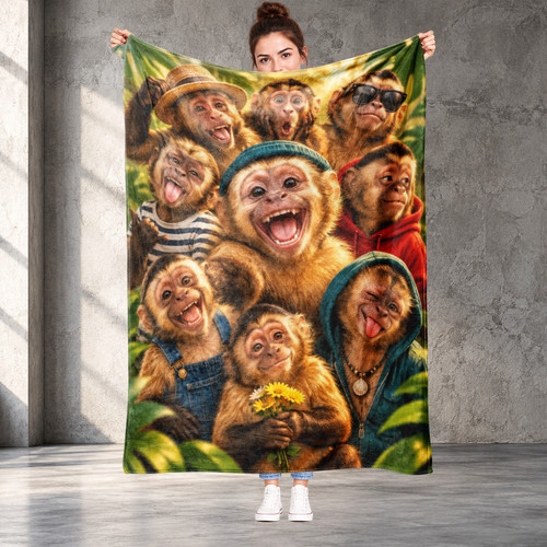Funny jungle monkey group - monkey,