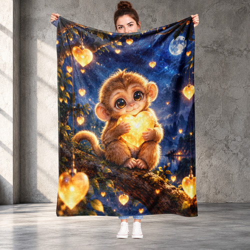 Monkey with glowing - monkey, in