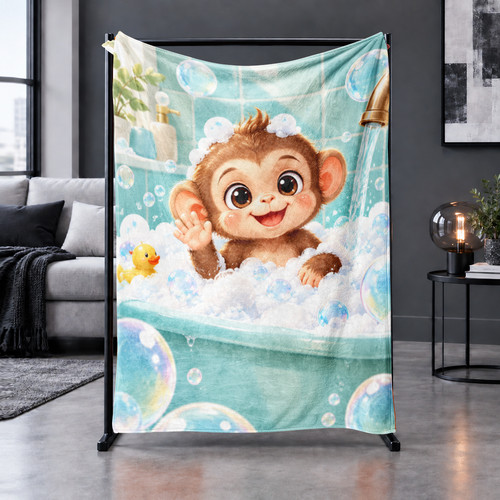 Baby monkey bubble bath - bubble, coral