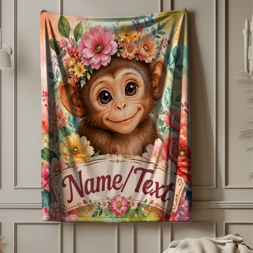 Baby monkey flower crown - baby,