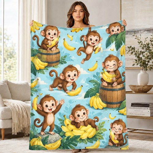Monkey with banana coral - monkey,