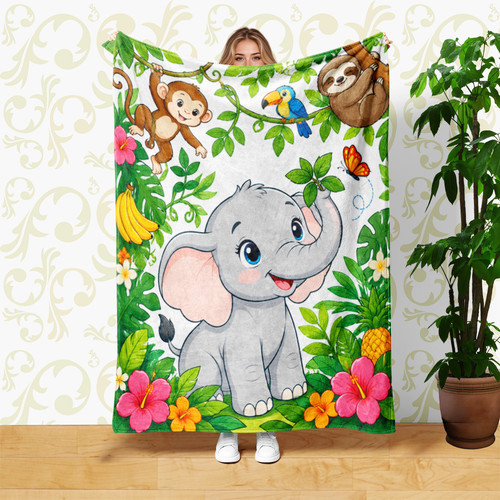 Elephant monkey and toucan - elephant,