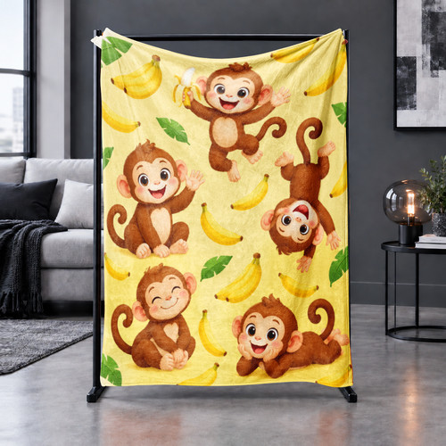 Baby monkey with - baby, banana