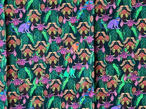 Medinilla monkey stof fabric - stof,