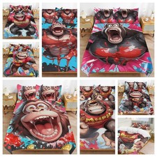 3D Cartoon Monkey Duvet Cover