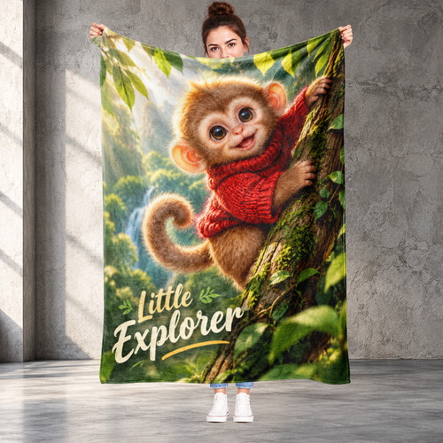 Monkey red sweater on a - sweater,