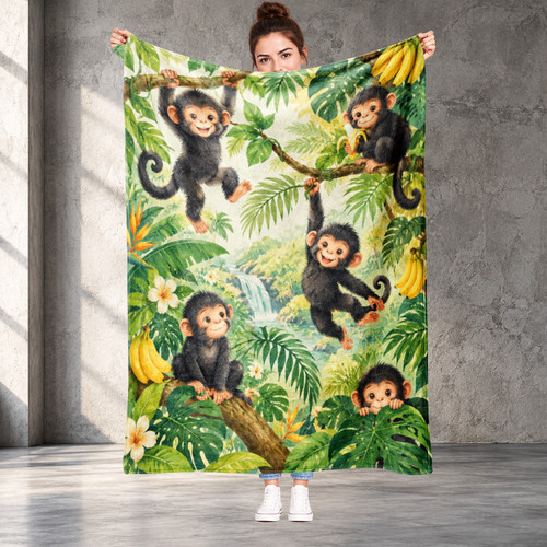 Monkeys bananas and jungle - monkeys,