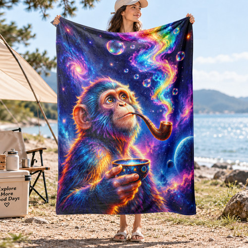 Psychedelic cosmic monkey - psychedelic,