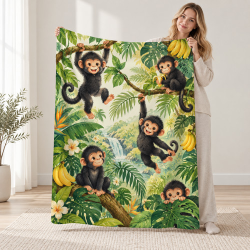 Monkeys jungle bananas - monkeys,