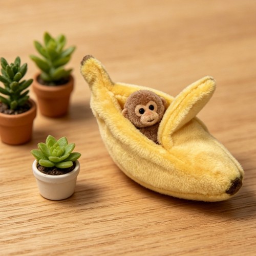 Cute monkey plush - monkey, with