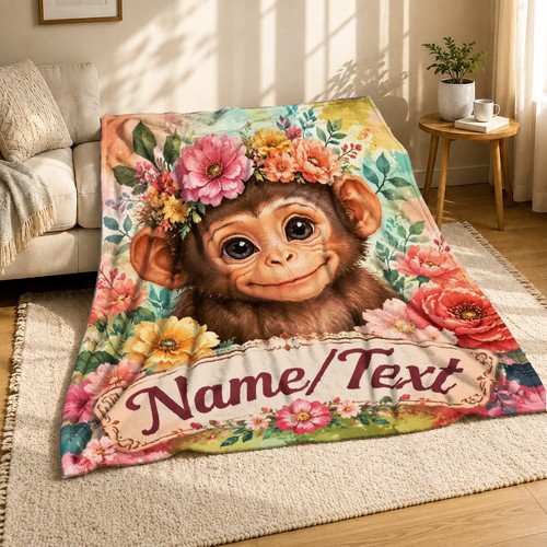 Baby monkey with flower - baby,
