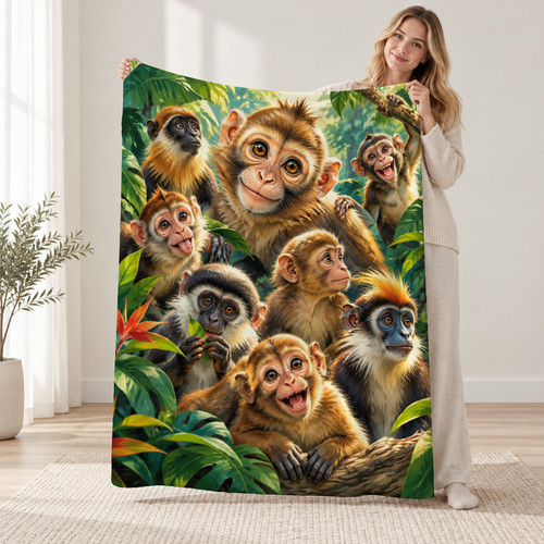 Jungle monkey group coral - monkey,