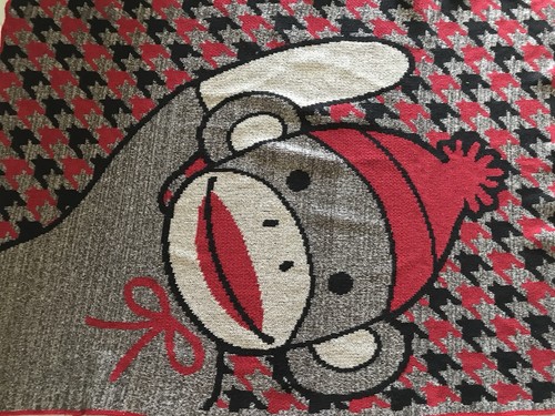 Sock monkey throw blanket - sock,