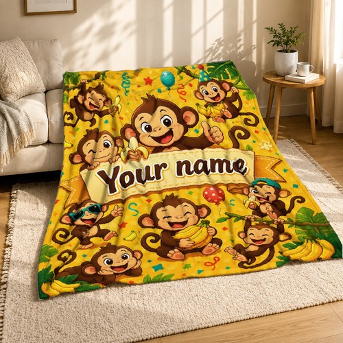 Party monkey coral fleece - monkey,