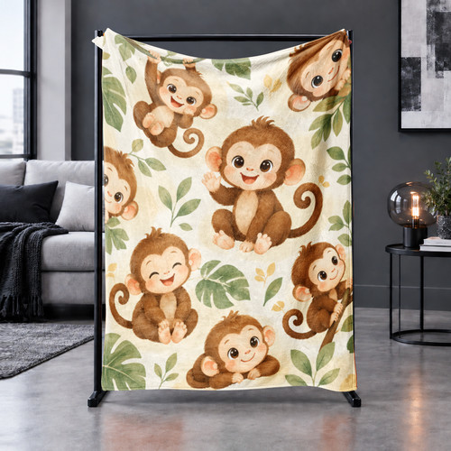 Baby monkey jungle - baby, leaf