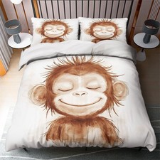 3D Cute Monkey Quilt Duvet