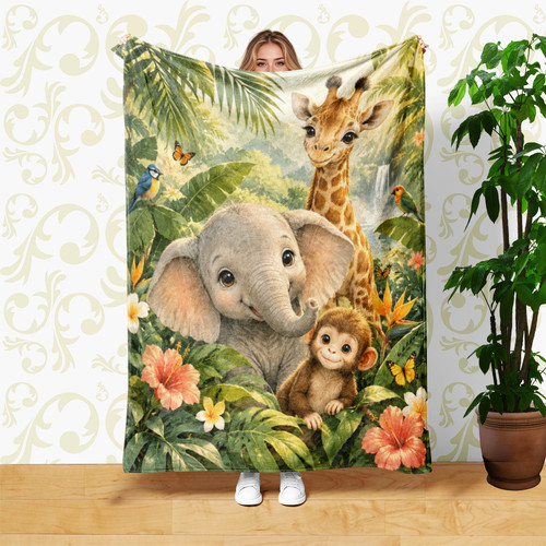 Jungle elephant giraffe monkey - elephant,