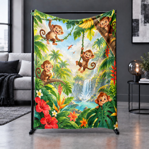 Cartoon monkeys jungle - cartoon,