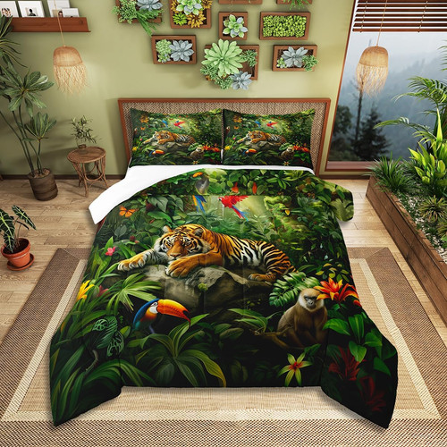 Tiger comforter set queen - set,