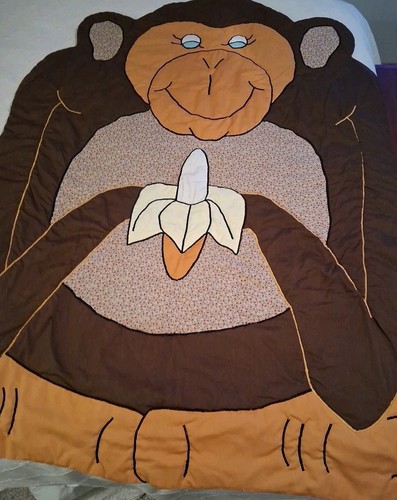 Monkey quilt banana baby - monkey,