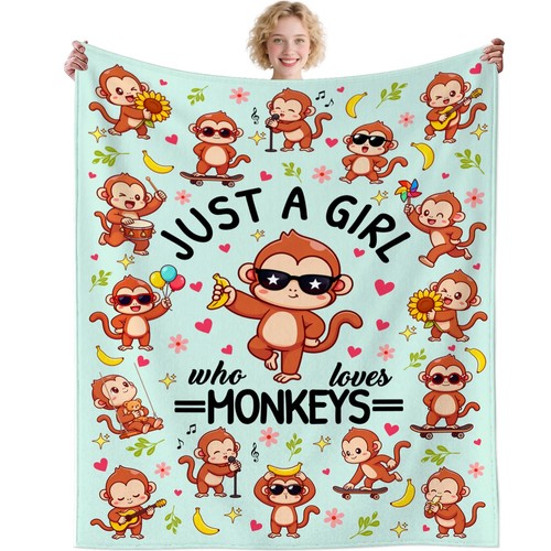 Monkey throw blanket cozy - monkey,