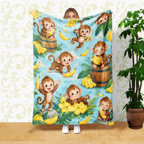 Banana monkey jungle coral - monkey,