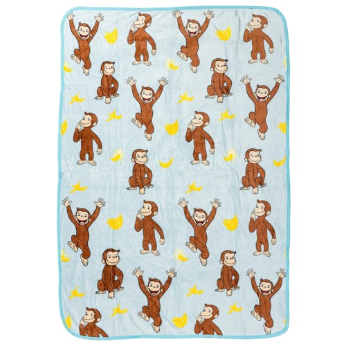 Monkey and banana fleece throw - and,
