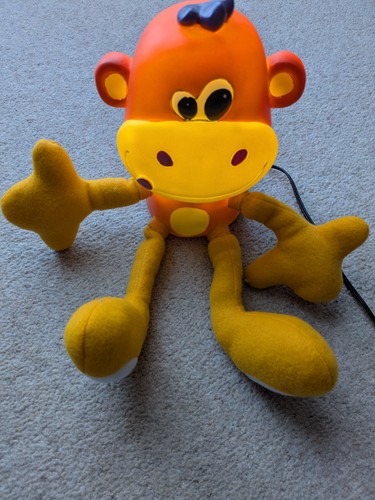 Led orange monkey nightlight - orange,