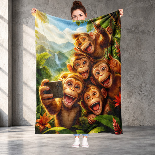 Jungle monkey group selfie - monkey,