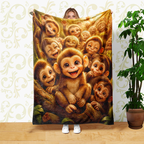 Smiling monkeys jungle golden - smiling,