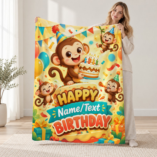 Monkey birthday cake - monkey,