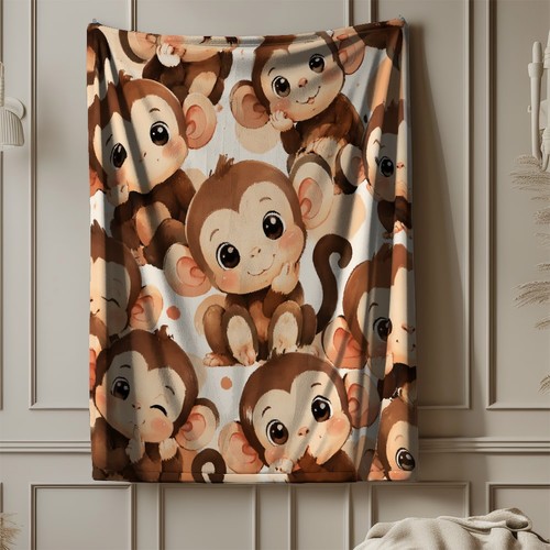 Funny cartoon monkey coral - cartoon,