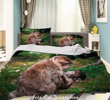 3D Monkey Quilt Cover Set
