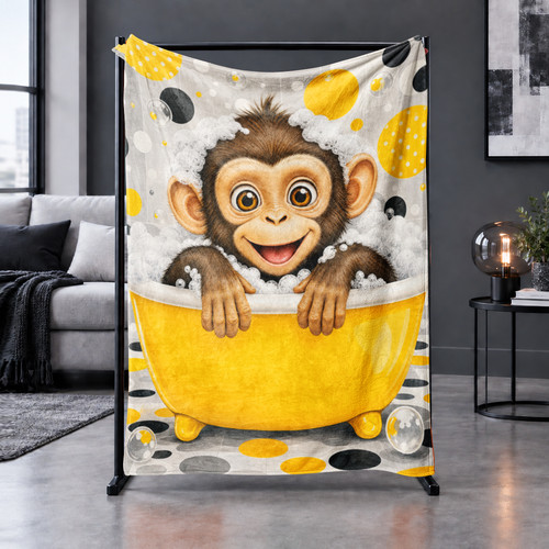 Baby monkey bubble bath coral - bubble,