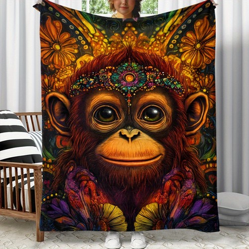 1pc cute monkey - 1pc, flannel