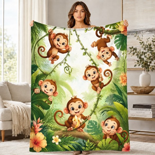 Jungle baby monkeys - baby, coral