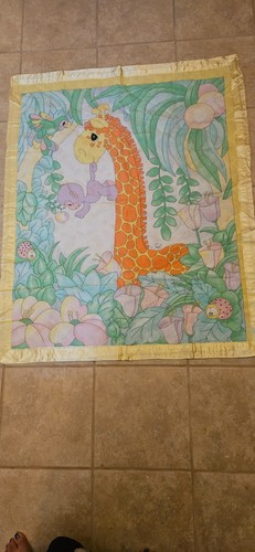 Giraffe and monkey baby quilt - and,