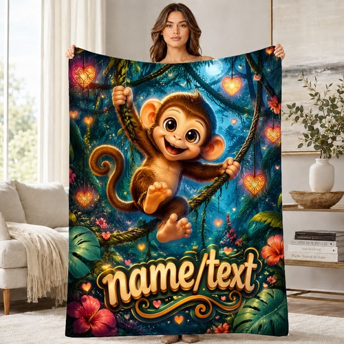 Personalized baby monkey vine - monkey,