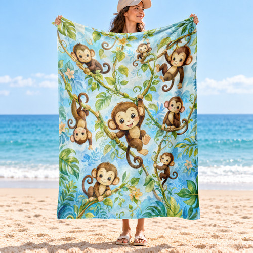 Jungle monkeys vines coral - monkeys,