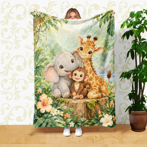 Watercolor jungle elephant - jungle,