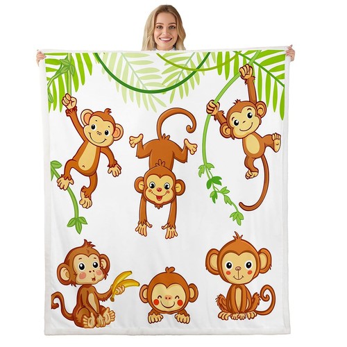 Kids cute monkeys fleece - monkeys,